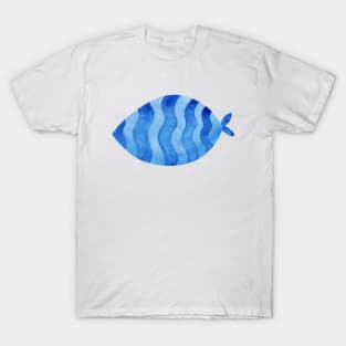 Blue watercolor fish T-Shirt